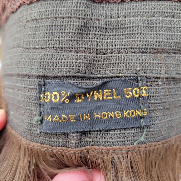 Vintage 100% Dynel Synthetic Chestnut Brown Wig - Picture 7 of 7